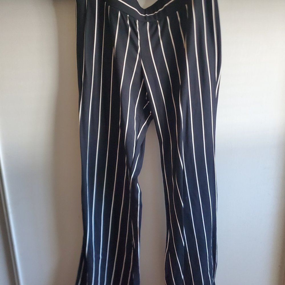 Black and White Striped Pants